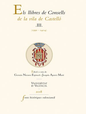 cover image of Els llibres de Consells de la vila de Castelló III